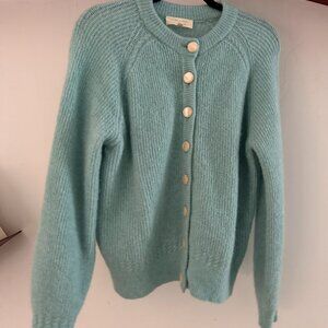 Sezane OTHELLO CARDIGAN - Celadon Blue